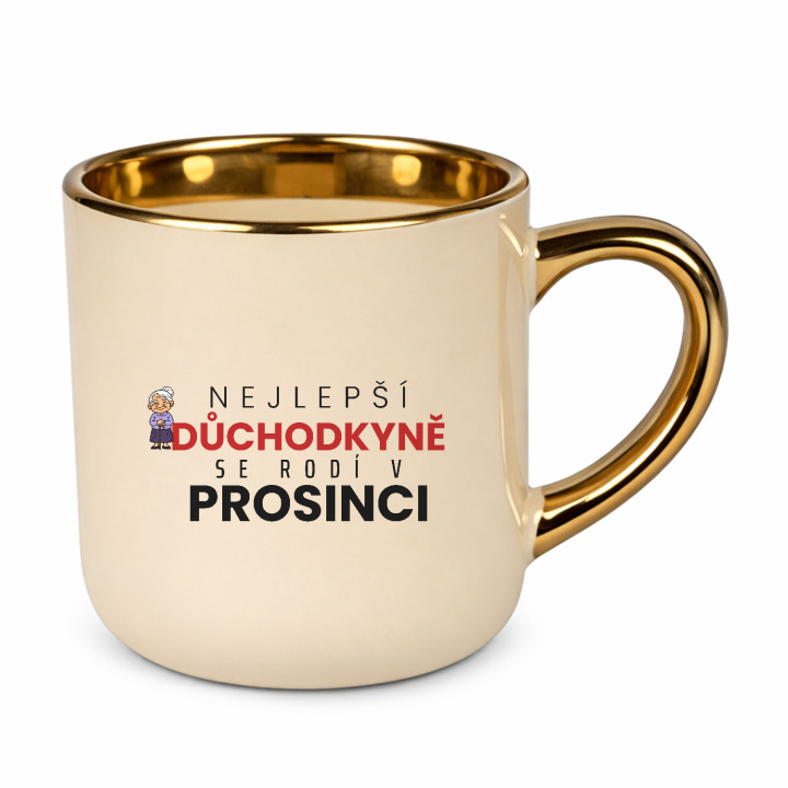 Nejlepší důchodkyně se rodí v prosinci - elegantní hrnek na dárek