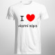 Tričko I LOVE + vlastní nápis - pánské tričko s potiskem