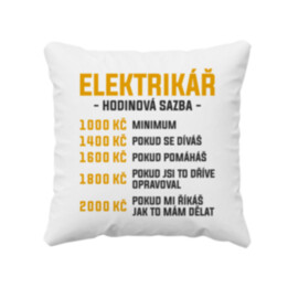 Elektrikář - hodinová sazba - polštář