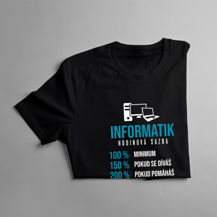 Informatik - hodinová sazba - pánské tričko s potiskem
