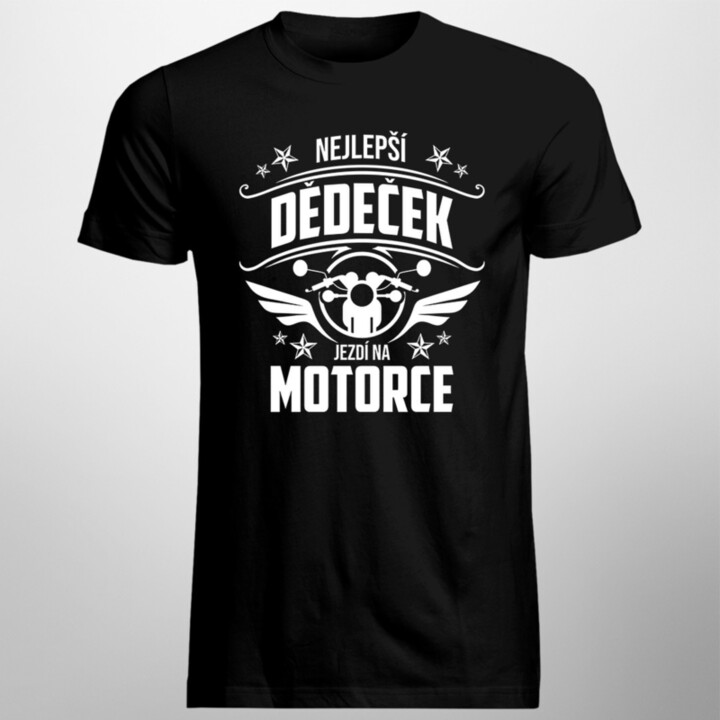 Nejlepší dědeček jezdí na motorce - pánské tričko s potiskem