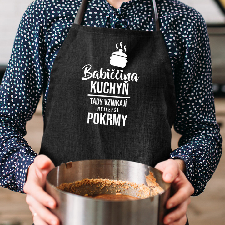 Babiččina kuchyň - tady vznikají nejlepší pokrmy - zástěra