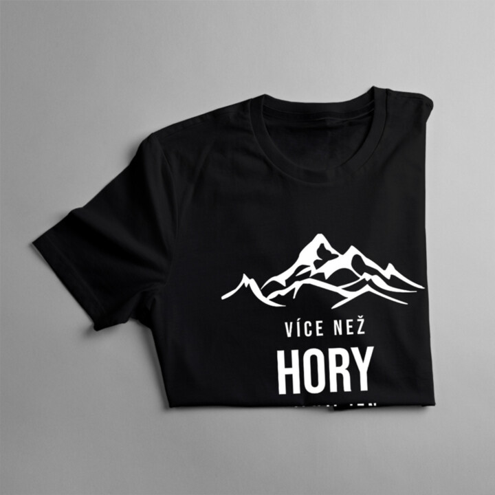 Více než hory miluji jen svou ženu - pánské tričko s potiskem