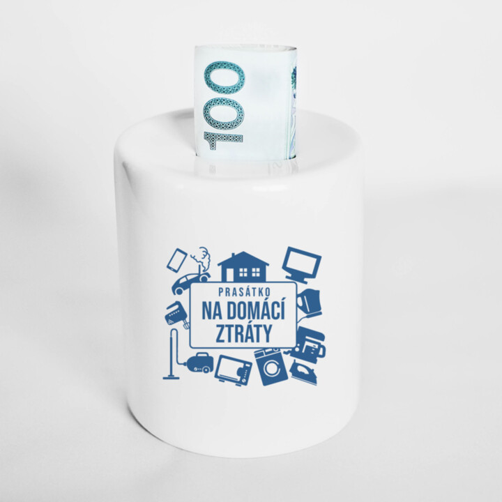 Prasátko na domácí ztráty - prasátko s potiskem