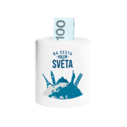 Na cestu kolem světa - prasátko s potiskem