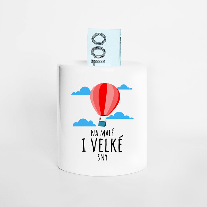Na malé i velké sny - prasátko s potiskem