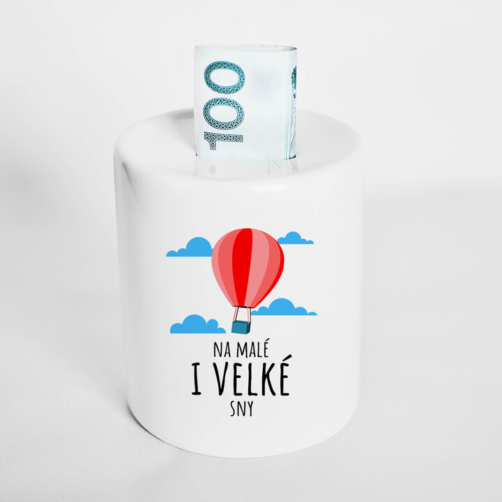 Na malé i velké sny - prasátko s potiskem