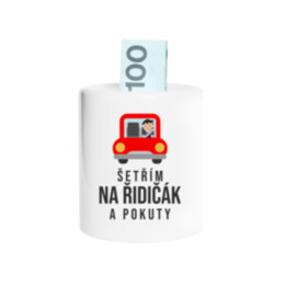 Šetřím na řidičák a pokuty - prasátko s potiskem