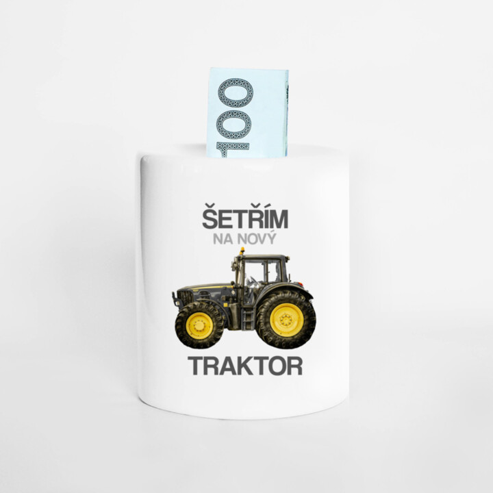 Šetřím na nový traktor - prasátko s potiskem