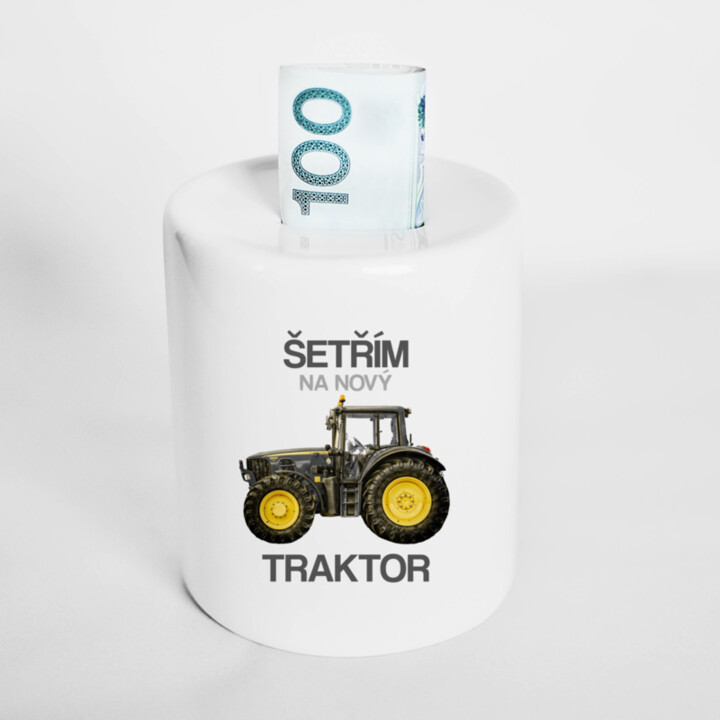 Šetřím na nový traktor - prasátko s potiskem