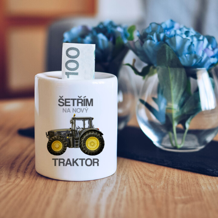 Šetřím na nový traktor - prasátko s potiskem
