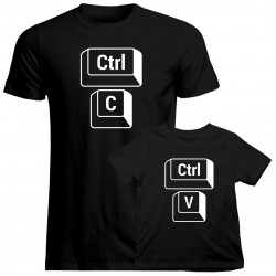 Komplet pro otca a syna - CTRL+C CTRL+V - trička s potiskem