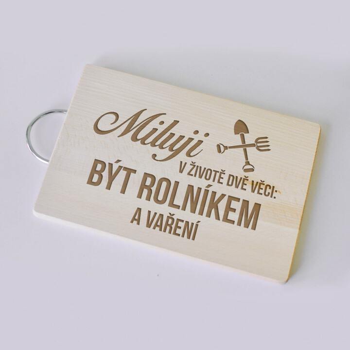 Miluji v životě dvě věci: být rolníkem a vaření - kuchyňská prkénka