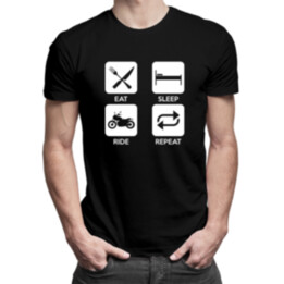 Eat sleep ride repeat - pánské tričko s potiskem