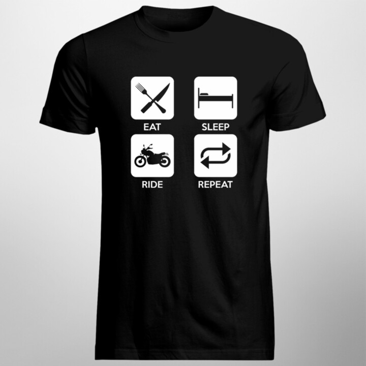 Eat sleep ride repeat - pánské tričko s potiskem