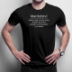 Manželství - Nabytí doživotního práva dráždit - pánské tričko s potiskem
