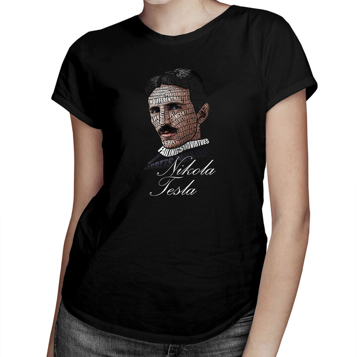 Nikola Tesla  - dámské tričko s potiskem