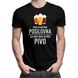Moje hlava říká posilovna - pánské tričko s potiskem