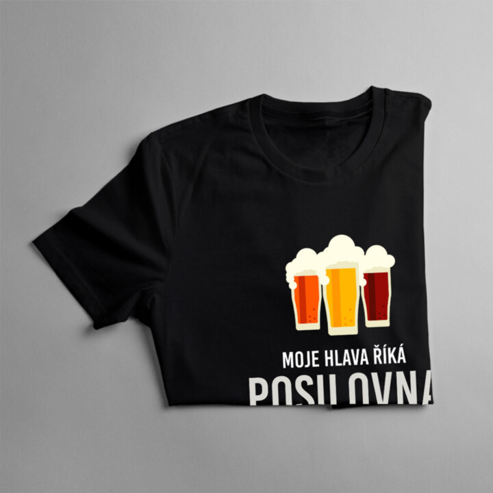 Moje hlava říká posilovna - pánské tričko s potiskem