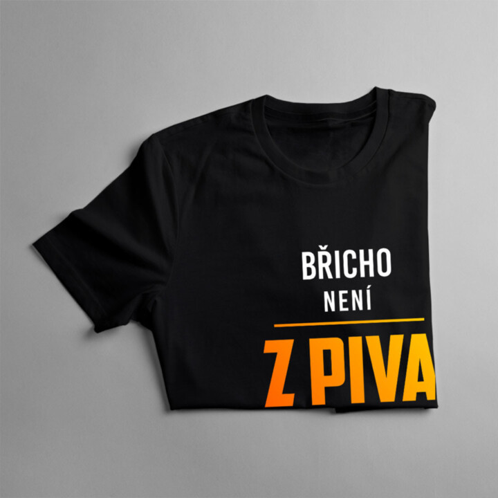 Břicho není z piva, břicho je na pivo - pánské tričko s potiskem