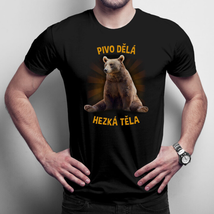 Pivo dělá hezká těla v1- pánské tričko s potiskem