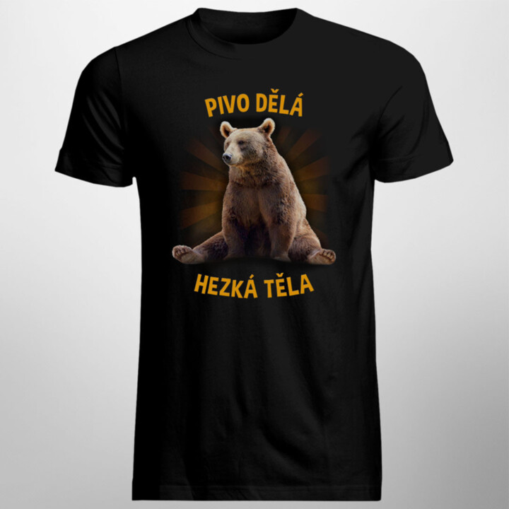 Pivo dělá hezká těla v1- pánské tričko s potiskem