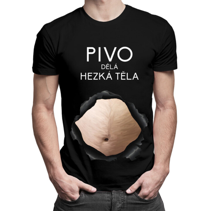 Pivo dělá hezká těla v3- pánské tričko s potiskem