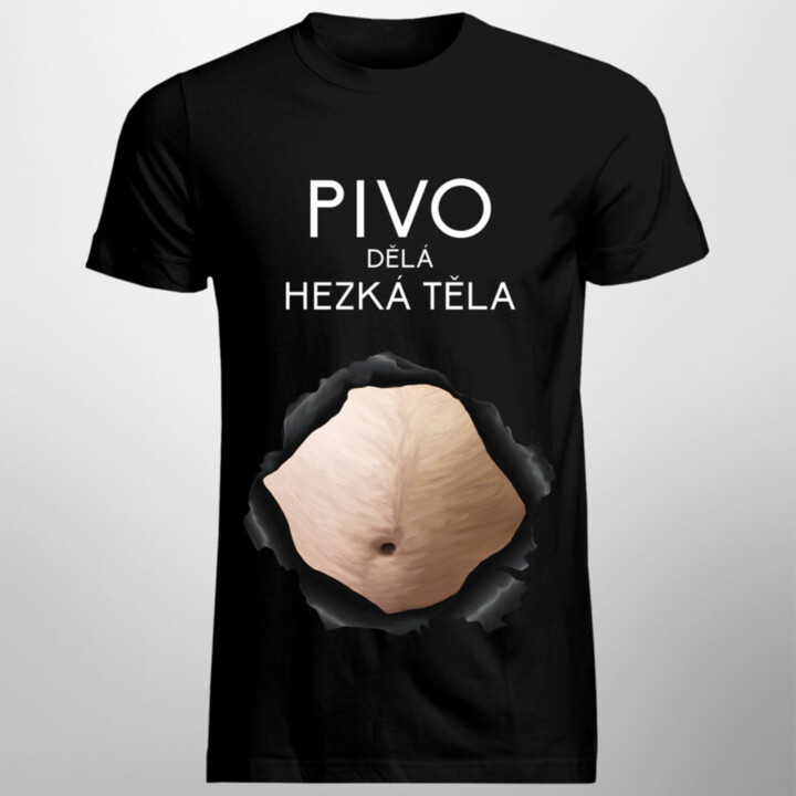 Pivo dělá hezká těla v3- pánské tričko s potiskem