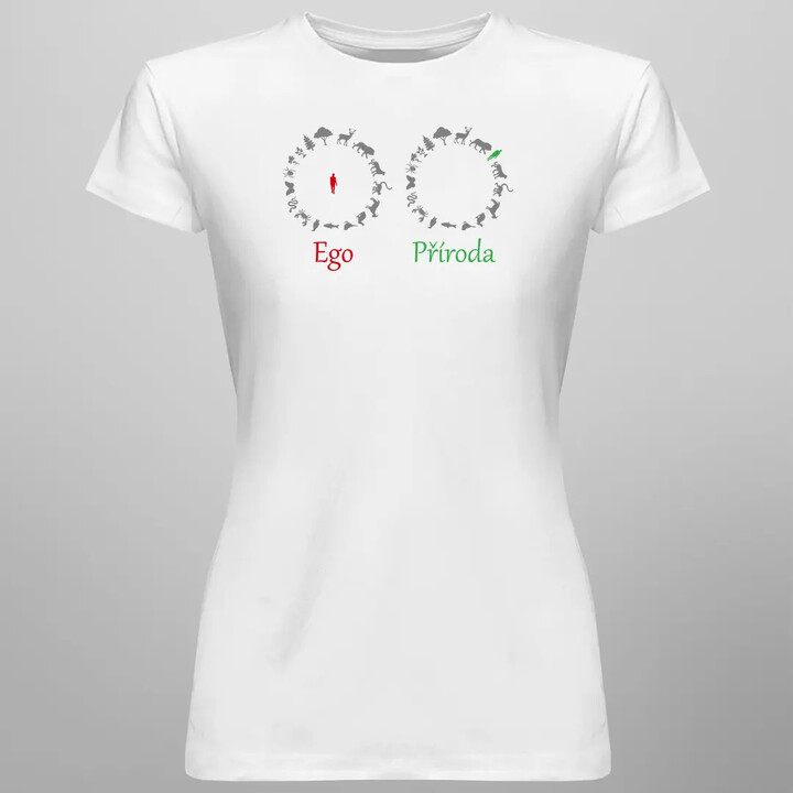 Ego / Příroda - dámské tričko s potiskem