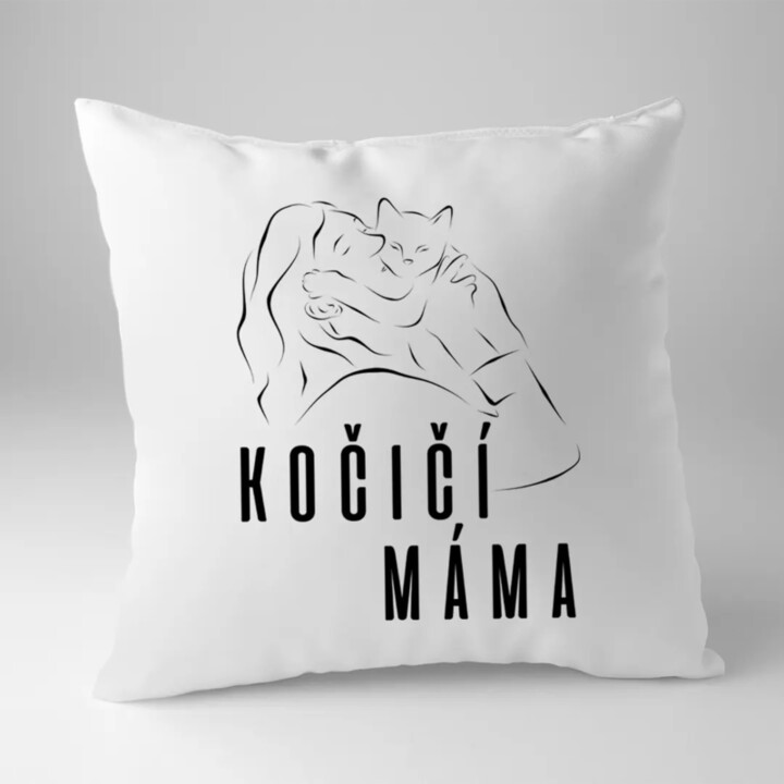 Kočičí máma - polštář