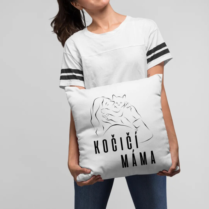 Kočičí máma - polštář