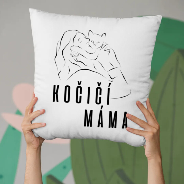 Kočičí máma - polštář