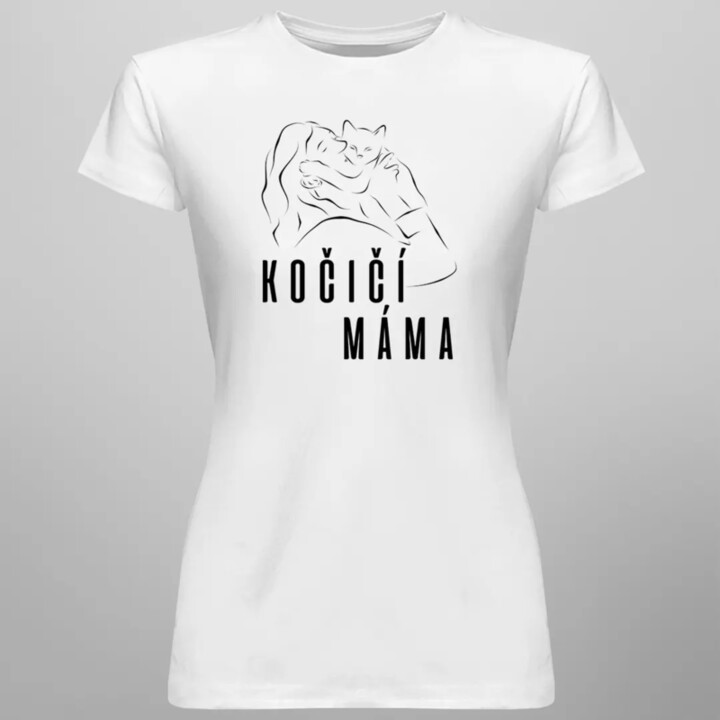 Kočičí máma - dámská trička  s potiskem