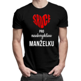 Srdce pro neobvyklou manželku - pánské tričko s potiskem