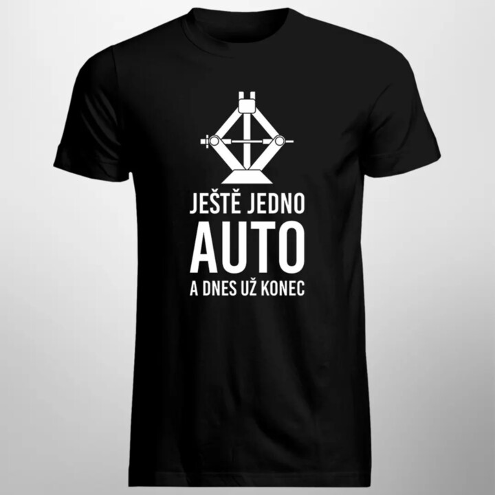 Ještě jedno auto a dnes už konec - pánské tričko s potiskem