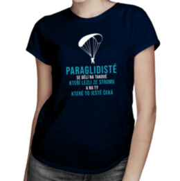Paraglidisté - dámské tričko s potiskem