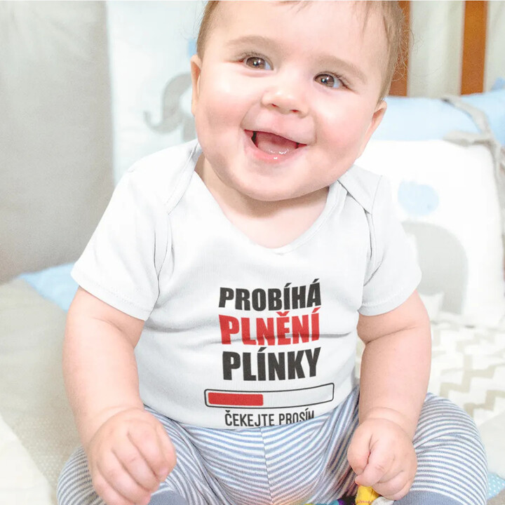 Probíhá plnění plínky, čekejte prosím - dětské body s potiskem