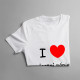 Tričko I LOVE + vlastní nápis - dámské tričko s potiskem