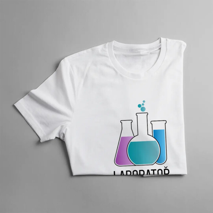 Laboratoř volá, musím jít - pánské tričko s potiskem