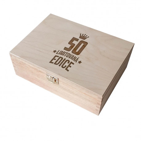 50 let - limitovaná edice - dřevěná krabička s gravírováním