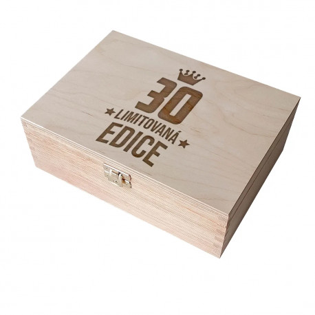 30 let - limitovaná edice - dřevěná krabička s gravírováním