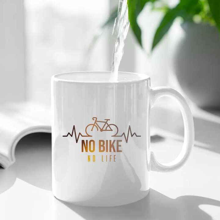 No bike no life - hrnek s potiskem