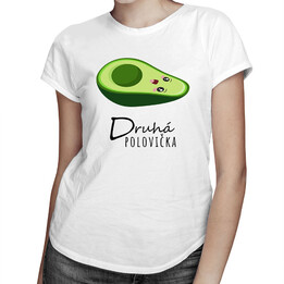 Druhá polovička v2 - dámské tričko s potiskem