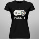 Player 1 v1 - dámské tričko s potiskem