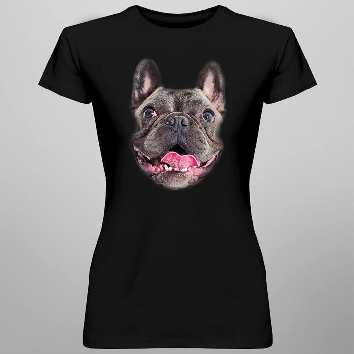 Buldok francouzský - French Bulldog - verze 1 - dámské tričko s potiskem