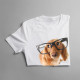 Štěně s brýlemi - dámské tričko s potiskem