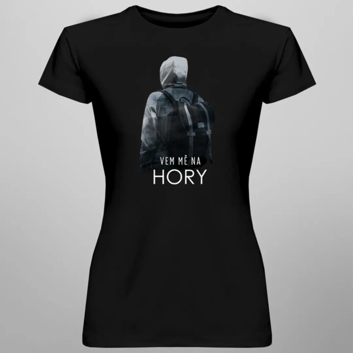 Vem mě na hory v2 - dámské tričko s potiskem