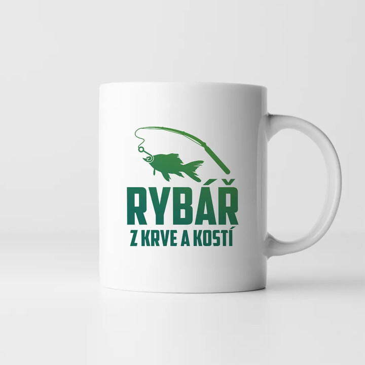 Rybář z krve a kostí - hrnek s potiskem