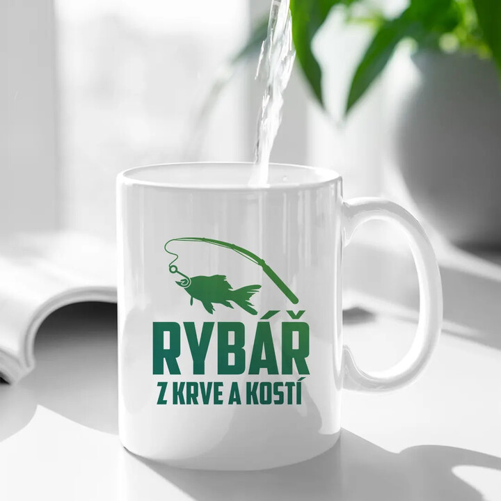 Rybář z krve a kostí - hrnek s potiskem