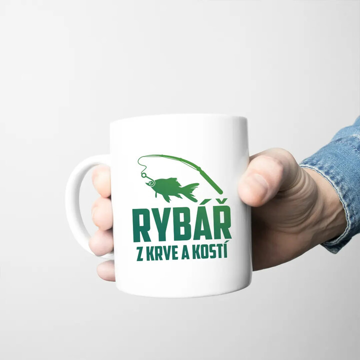 Rybář z krve a kostí - hrnek s potiskem